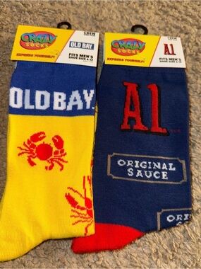 Brand new with tags Men’s A1 and Old Bay Crew Socks - sock collector special